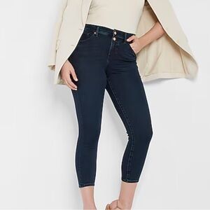 Express Crop Skinny Double Button Jeans